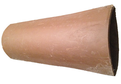 Teja cerámica curva marrón